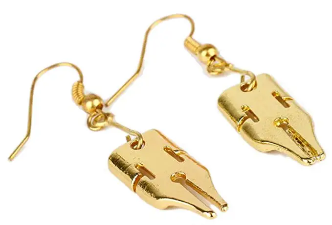

Rohan Kishibe Earrings Fashion Golden Cosplay Costume Accessory Prop JOJO Bizarre Adventure Earclips