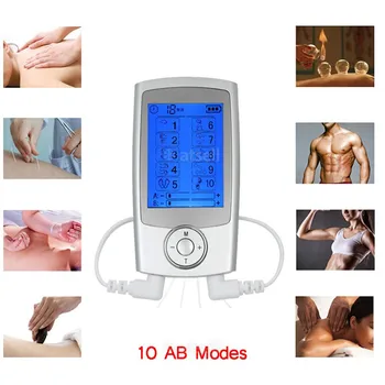 

10 Modes Adjustable Pain Relief Lightweight LCD DisplayElectric Massage Silver Grey Compact Muscle Therapy Stimulation Ten Unit
