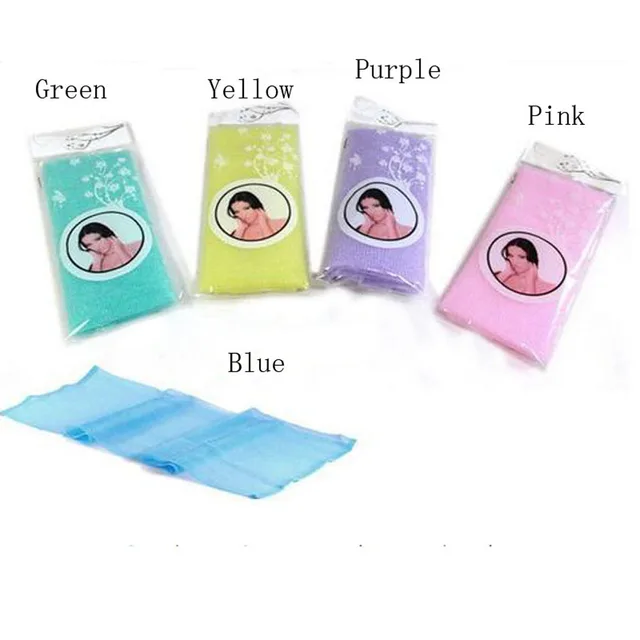 1pc Body Nylon Wash Cloth Bath Towel Mesh Body Washing Clean Exfoliate Puff Scrub Bodys Treatment Bath Shower Products 5