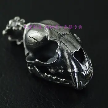 

Thailand imports 925 cheetah skulls, Skull Pendant in Sterling Silver