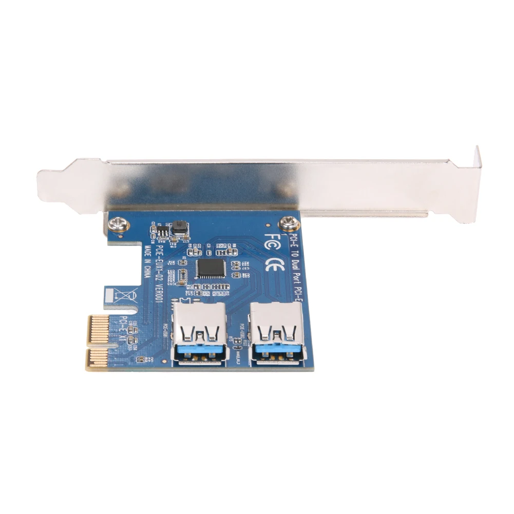 PCI Express PCI-e a doble puerto USB 3,0 extensor adaptador tarjeta añadir en tarjetas para minero de minería BTC nueva Promoción