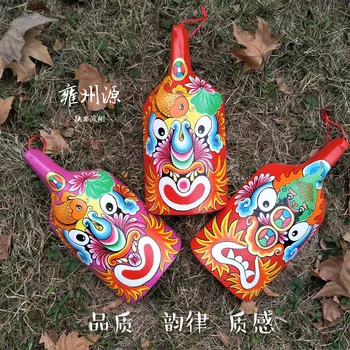

Facial mask wood shovel 14cm Chinese style restaurant chafing dish shop Wall Decoration pendant pure hand-drawn