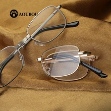 Aoubou бренд раза складной с зеркалом Box унисекс очки для чтения Телескопические ножки легко носить с собой небольшой объем ультрафиолетового излучения ab887