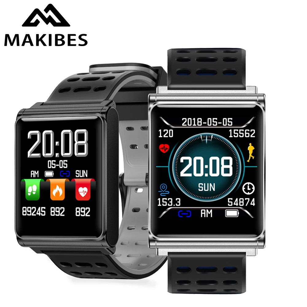 Free strap Makibes CK02 Smart Watch Men Women Blood Pressure Heart Rate Monitor Fitness Tracker Clock Smartwatch For IOS Android