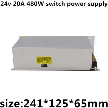 

AC110v-220v DC 24v 20A 480W 24v led strip led Module point Light string high quality enough power switch power supply