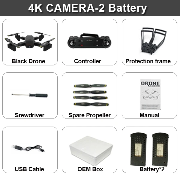 SG700D Радиоуправляемый Дрон с камерой 4K Wifi FPV Квадрокоптер 22 минуты управление временем полета складной Дрон Vs SG900 XS816 SG106 - Цвет: Black-4K-2BAT