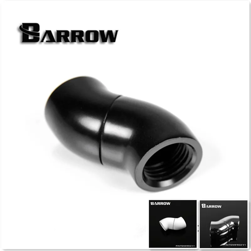 

Barrow G1 / 4 Black Silver white double female 360 degree rotatable water cooling connector computer fittings TSNW902-V1