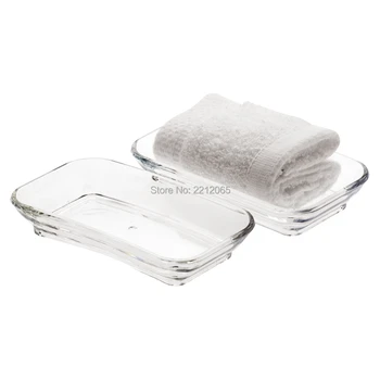 

(2 pcs/pack) Towel Placed Tray, Clear Plastic Tray, Rectangle Plastic Tea Bag Storage Tray in Bathroom or Kitchen YAC008