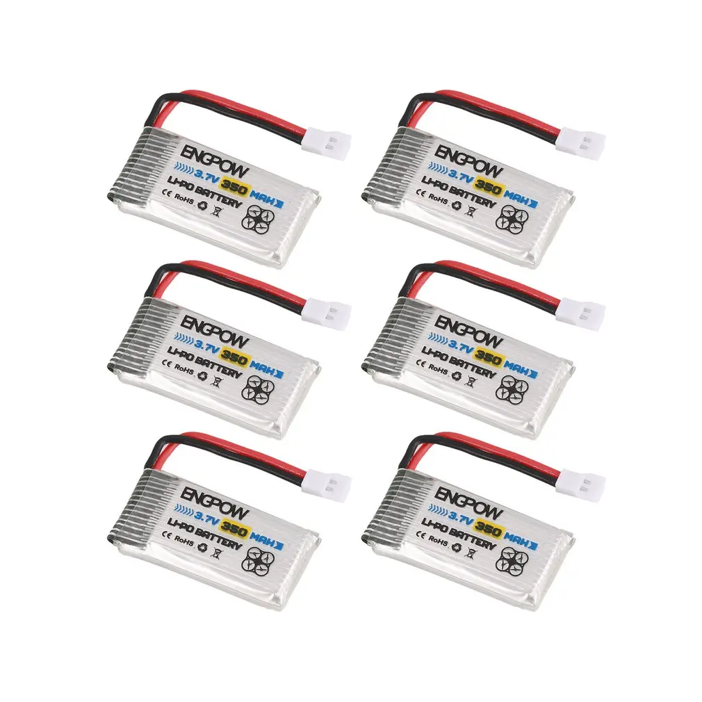

6PCS Engpow 3.7V 150mAh 1S Rechargeable Lipo Battery Mini PH2.0 Plug Connector For JJRC H36 RC Drone Quadcopter Helicopter
