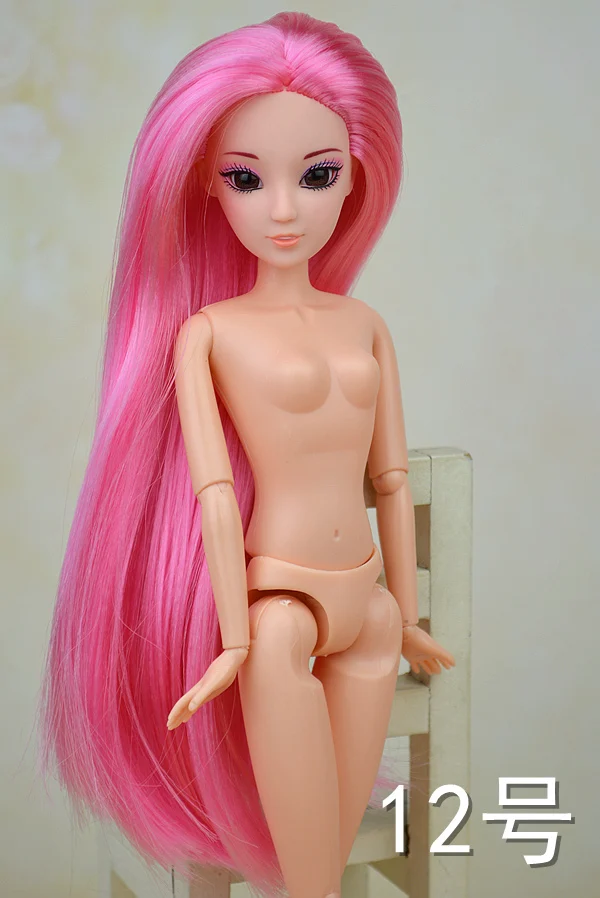 Papabasi 1 Набор Кукла тело 12 подвижных суставов с головой 3D глаза длинные волосы игрушки дети девочки подарок куклы игрушки