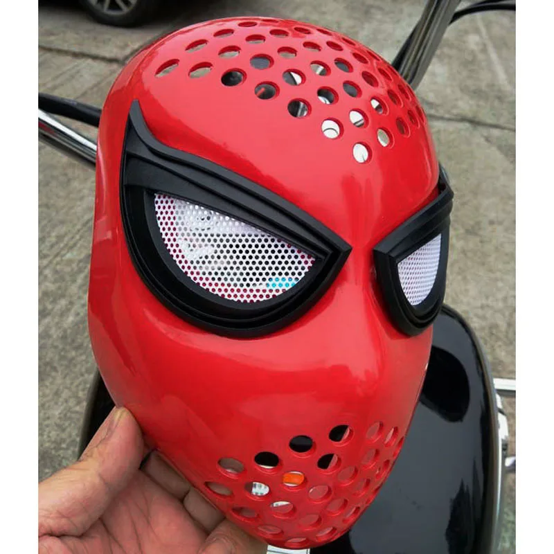 Человек-паук возвращение домой паук шлем Человек-паук вдали от дома Faceshell с линзами маска для косплея