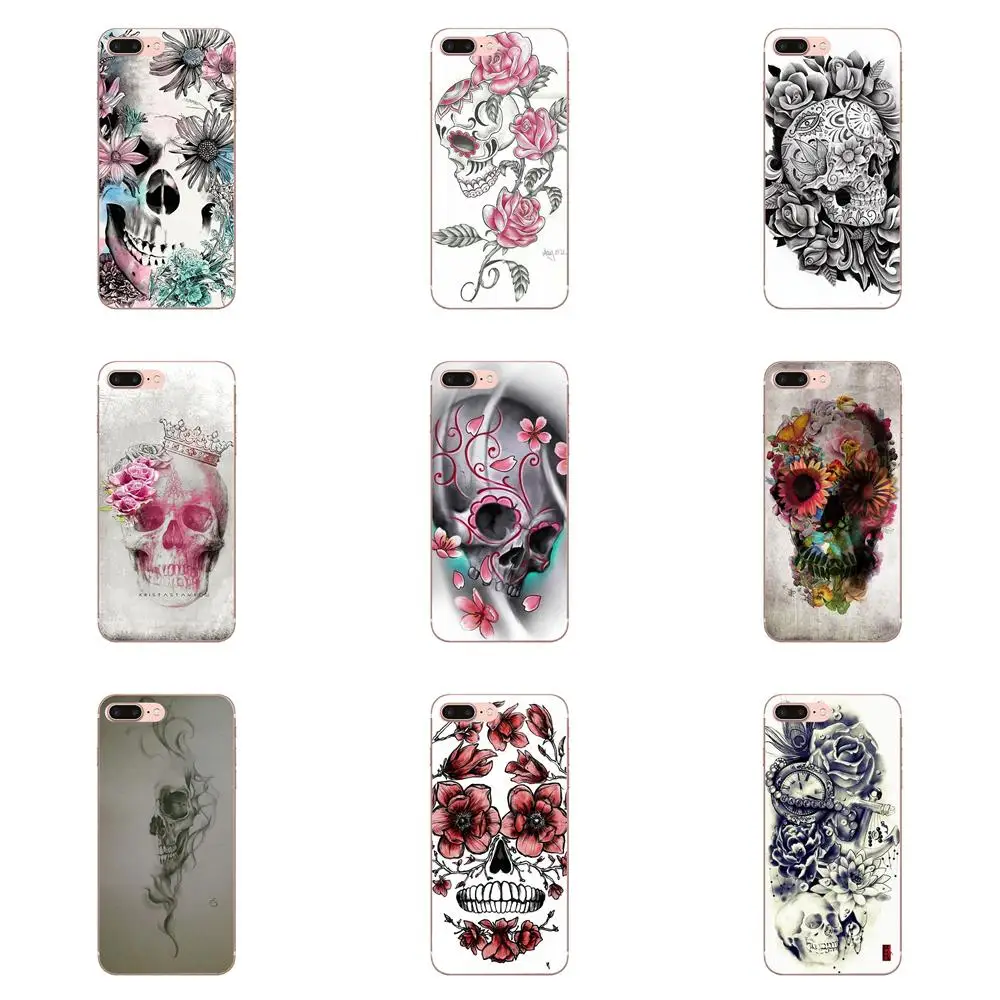

Sugar Skull Flower For Galaxy Alpha Core Note 2 3 4 S2 A10 A20 A20E A30 A40 A50 A60 A70 M10 M20 M30 Soft Protective Case