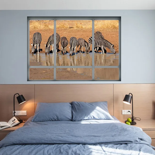 Neue 3D Simulation Gefälschte Fenster Wandaufkleber Für Schlafzimmer ... Neue 3D Simulation Gefälschte Fenster Wandaufkleber Für Schlafzimmer ...
