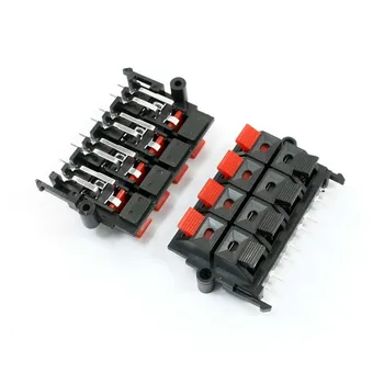 

New Style 2Pcs 64x40x20mm 8 Positions Push in Jack Spring Load Speaker Terminals