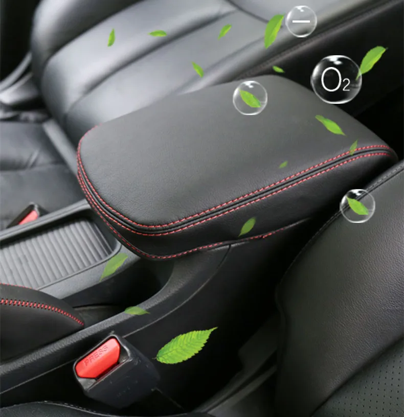 

car central container armrest box PU Leather auto car-styling content box holder accessories For Nissan Sentra 2013-2018