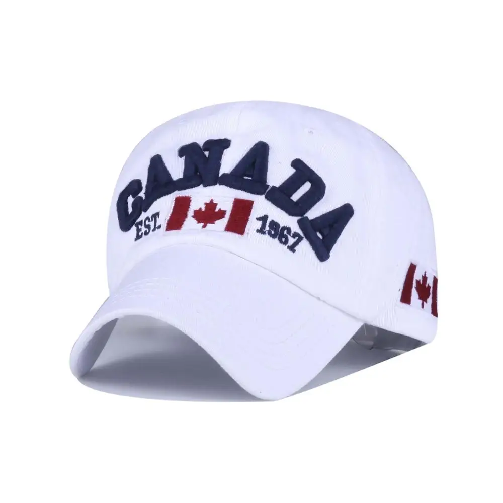 VORON, хлопок, Gorras, канадский бейсбольный Кепка, флаг Канады, кепка, Snapback, настраиваемая Мужская бейсболка, s, брендовая бейсболка - Цвет: Белый