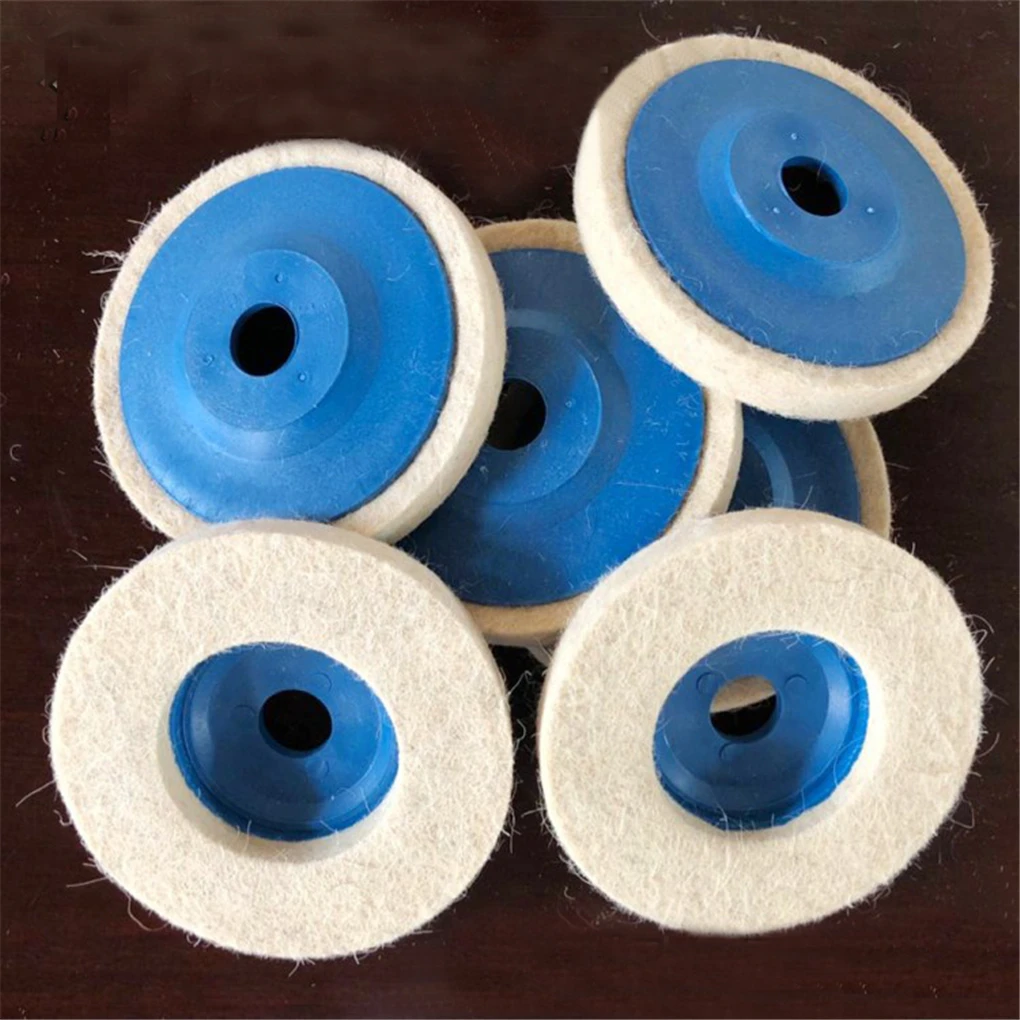 

5Pcs 4'' Round Polishing Wheel Felt Wool Buffing Polishers Pad Buffer Disc Tools