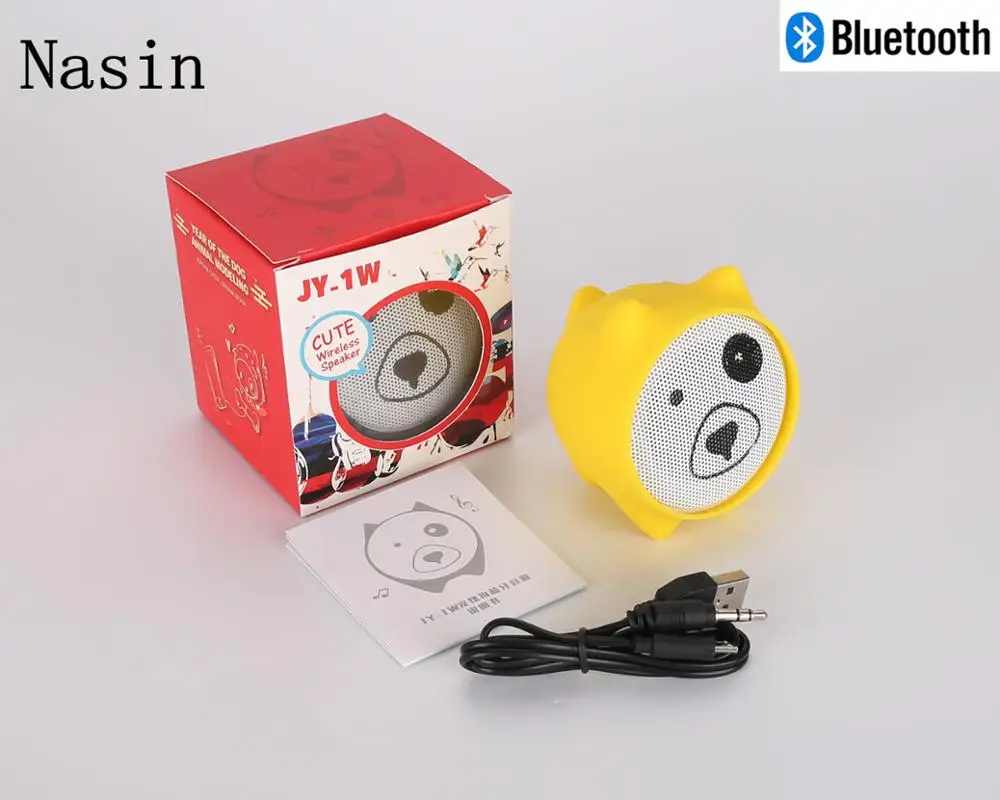 

Nasin Bluetooth Speaker Cartoon Dog Shape Silicone Portable Mini MP3 Music Player Stereo Sound Wireless speaker for xiaomi