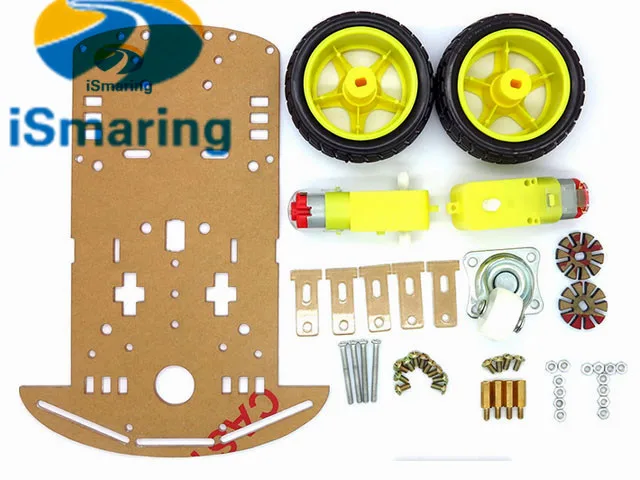 

Official iSmaring New Motor Smart Robot Car Chassis Kit Speed Encoder Battery Box 2WD For Arduino Diy Wheeled Robotic Car Chassi