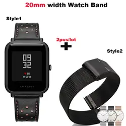 20 мм браслет пояс Наручные часы для Xiaomi Huami Amazfit Bip Lite ремешок для huawei часы 2 samsung Galaxy часы активный ремешок для часов
