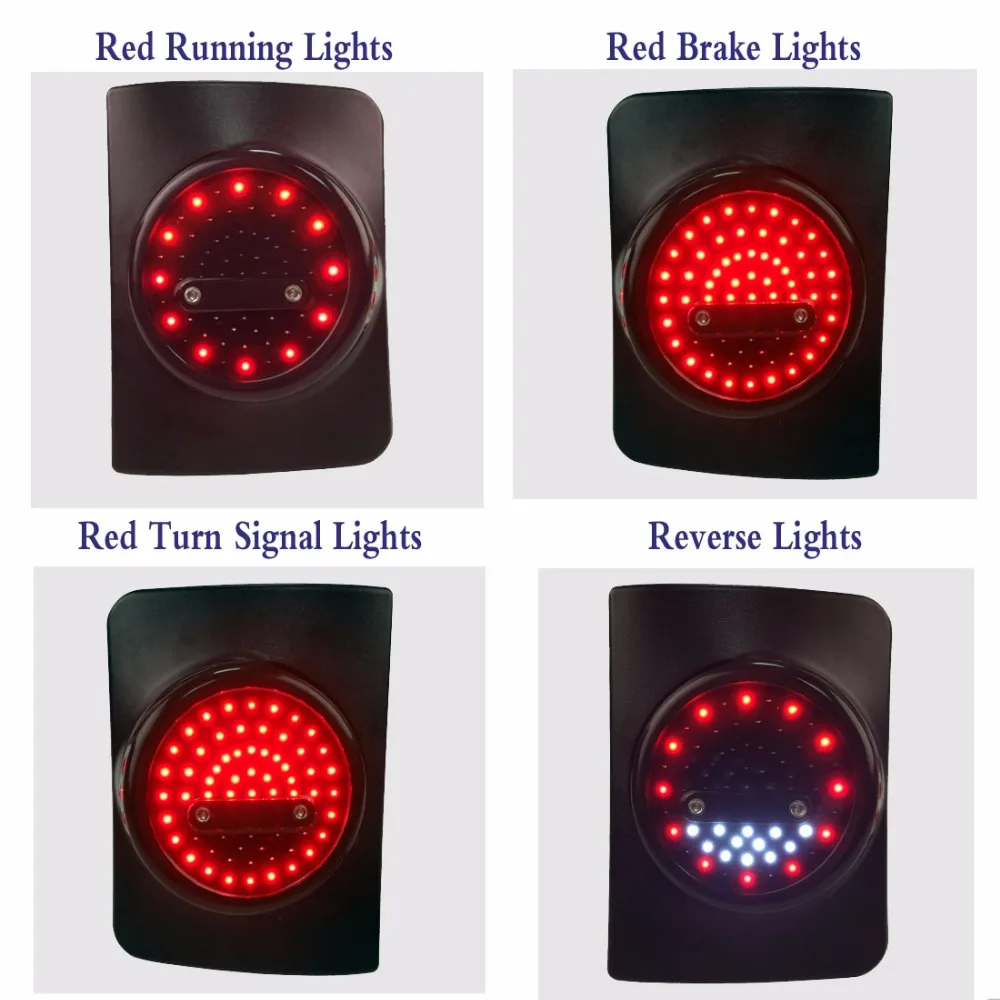 Round LED Tail Light Running Brake Light Reverse Light Turn Signal For