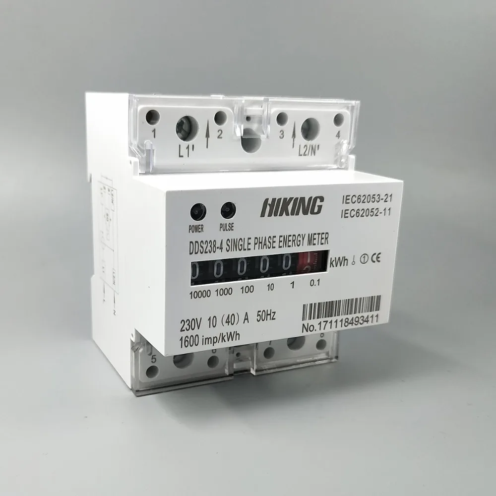 10(40)A 230V 50HZ Single phase Din rail KWH Watt hour din rail energy