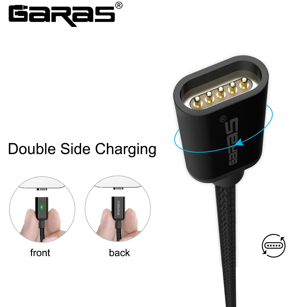Магнитный Micro USB кабель GARAS для быстрой зарядки мобильного телефона, магнитный Micro usb кабель для зарядки Xiaomi/samsung/huawei Micro USB
