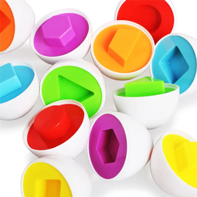 

Drop shipping Baby Toys Puzzle Random Educational Toys Recognize Color Shape Kids Egg Fight inserted Color Matching Toys