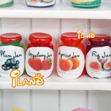 Мини кукольный домик мини-мебель обеденная сцена аксессуары модель для консервных банок с фруктами jam 4 бутылки набор