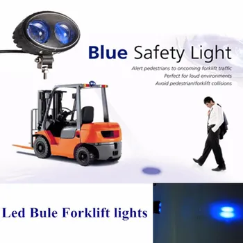 

10 Pcs" Hot Sale 10w 6inch Spot IP68 DC12V 24V Blue LED forklift Safety Warning Lamp For Forklift Truck Tractor ATV UTV OffRoad
