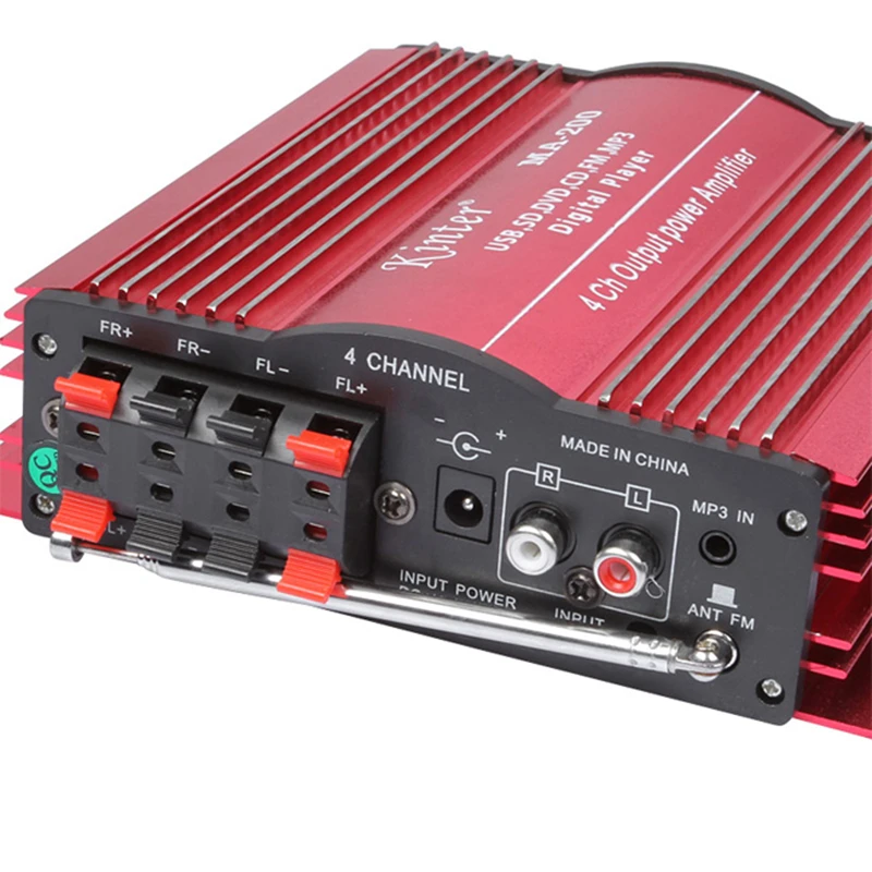 Kinter ма 200 HiFi аудио Усилители домашние 4CH 4 канала MP3 USB/FM/SD/DVD стерео amp для