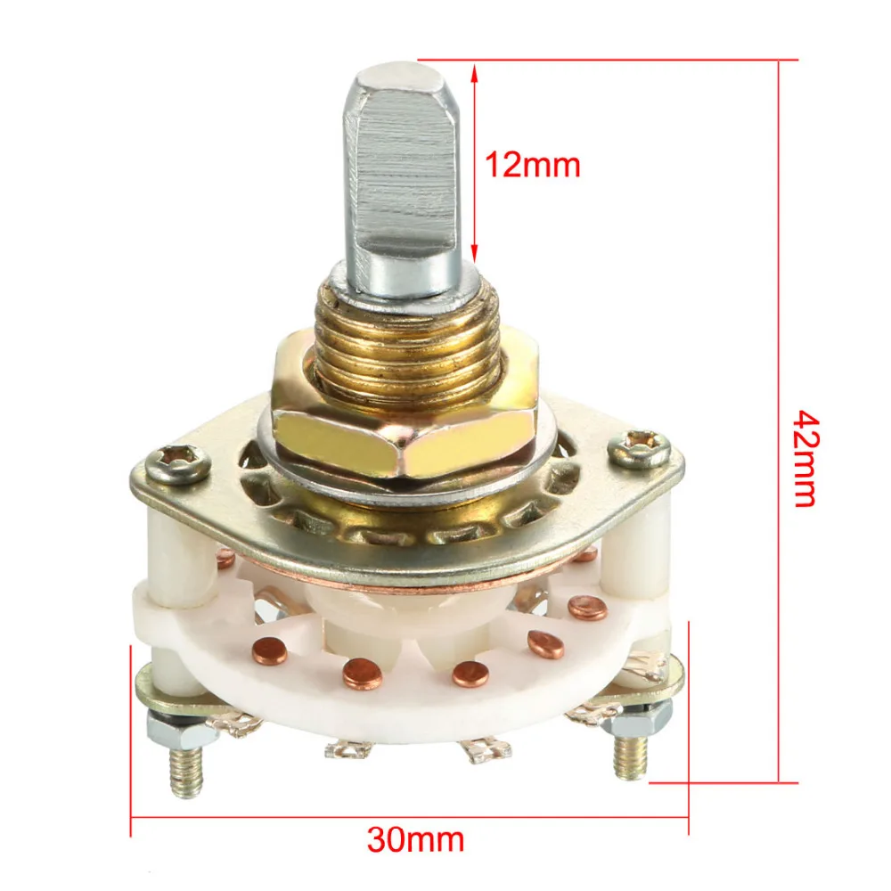 6mm Shaft 2 Pole 5 Position 2P5T Band Channel Selector Rotary Switch uxcell a13122500ux0384 6mm Shaft 2 Pole 5 Position 2P5T Band Channel Selector Rotary Switch uxcell a13122500ux0384