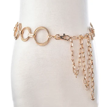 

Fashion Metal chain Belts Luxury Waistband Women Gold Ladies Women Belt Chain Stretchy Strap Elegant Waist Belt accessories