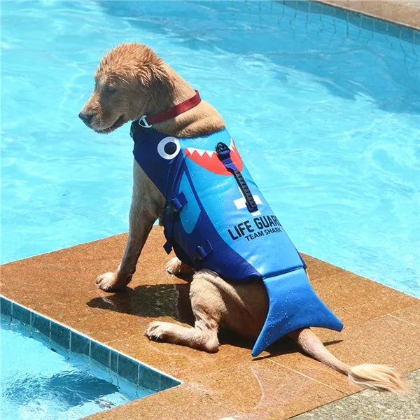 GLORIOUS KEK Dog Life Jacket Pet Life Vest Cute Shark Mermaid Dog