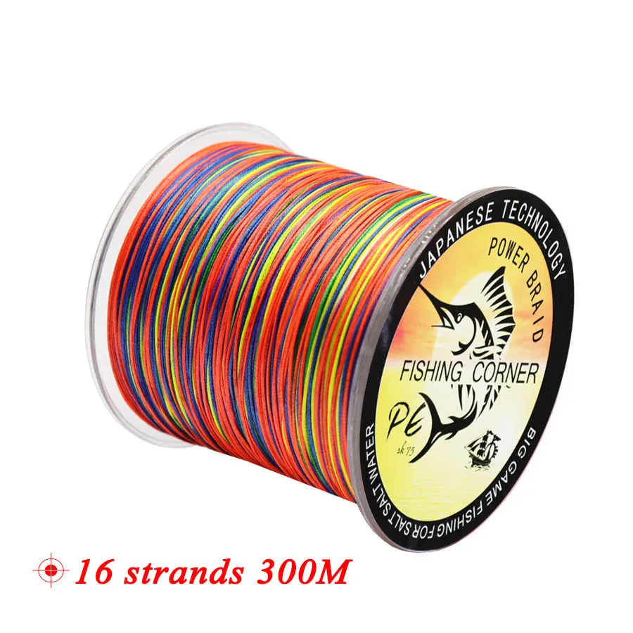 16 Strands Fishing Braided Line 300m/500m/1000m/1500m Multifilament Multicolor Japan Saltwater Fishing Line - Fishing Lines - AliExpress