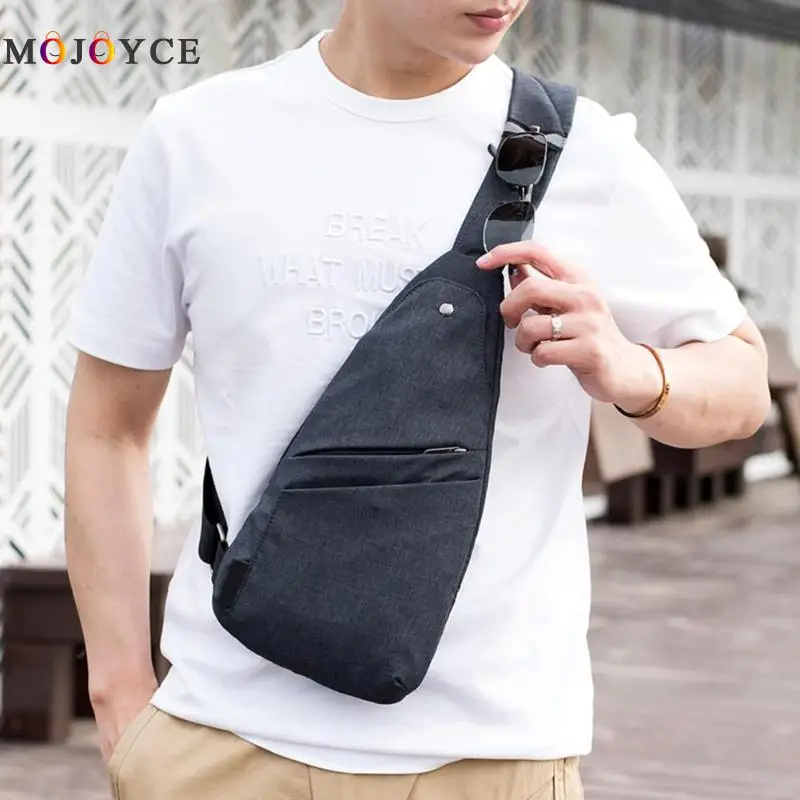 Men Anti Thief Sling Shoulder Chest Pack Travel Nylon Crossbody Chest