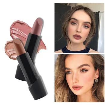 

New Pumpkin bean color lipstick Popular hot matte matte lipstick eat soil pumpkin color lip gloss does not fade Lipstick