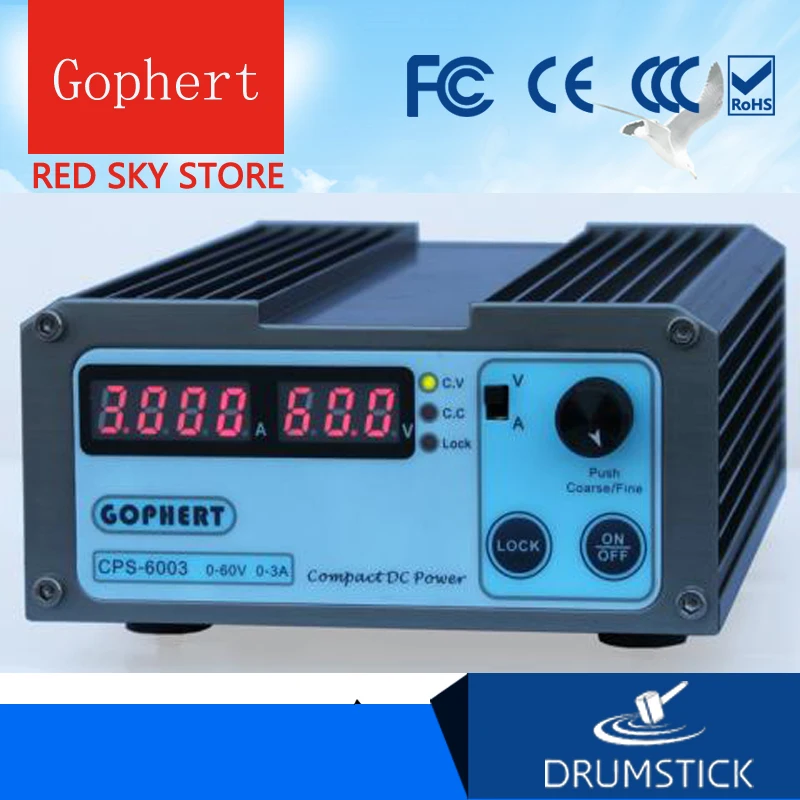 Gphert CPS-6003 DC импульсный источник питания одиночный Output0-60V 0-3A 180W Регулируемый