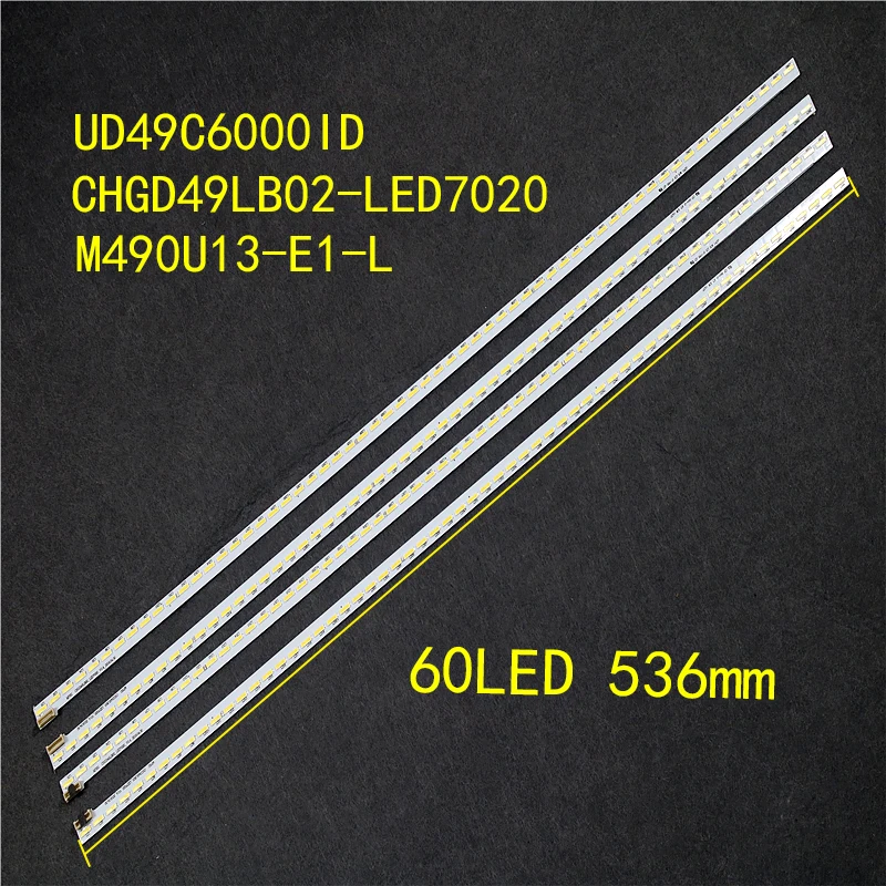 

100%new FORchanghong 49 "TV backlight bar is suitable for UD49C6000ID screen: m490u13-e1-l60 lamp 536MM long 9-pin socket