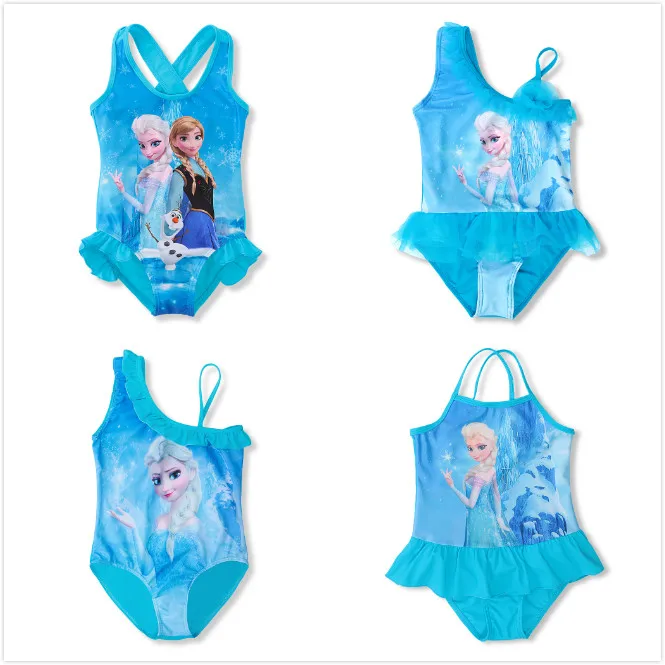 3 10y neonate costume da bagno di un pezzo del bikini carino anna elsa principessa
