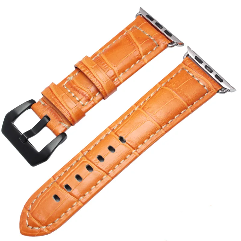 Ремешки для наручных часов Iwatch Apple Watch серии 1 и 2 ремень высокое качество ручной работы ретро кожаный ремешок 38 мм 42 мм аксессуары
