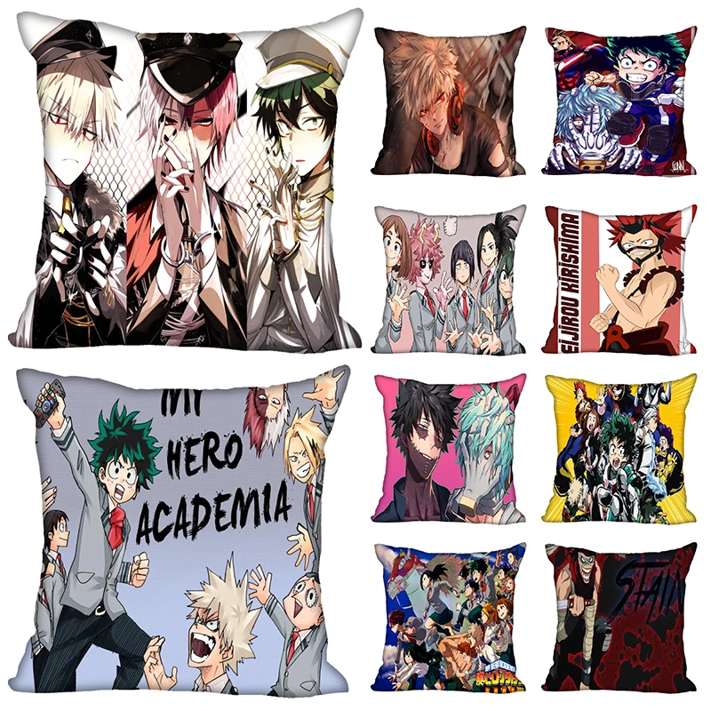 

Hot Sale New Custom BOKU no Hero Academy Square Pillowcases zipper Custom Pillow Case 20x20cm 35x35cm 40x40cm Best gift