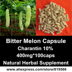 

Bitter Melon Extract Capsules Charantin 10% Natural Digestion Health Care Blood Sugar Dietary Supplements Momordica Charantia