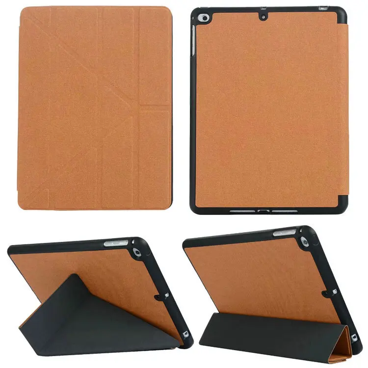 Чехол для iPad Air 1 Air 2 5th 6 iPad 9,7 Чехол для iPad Pro с держателем для карандашей умный тканевый трехслойный чехол kimTHmall - Цвет: Brown