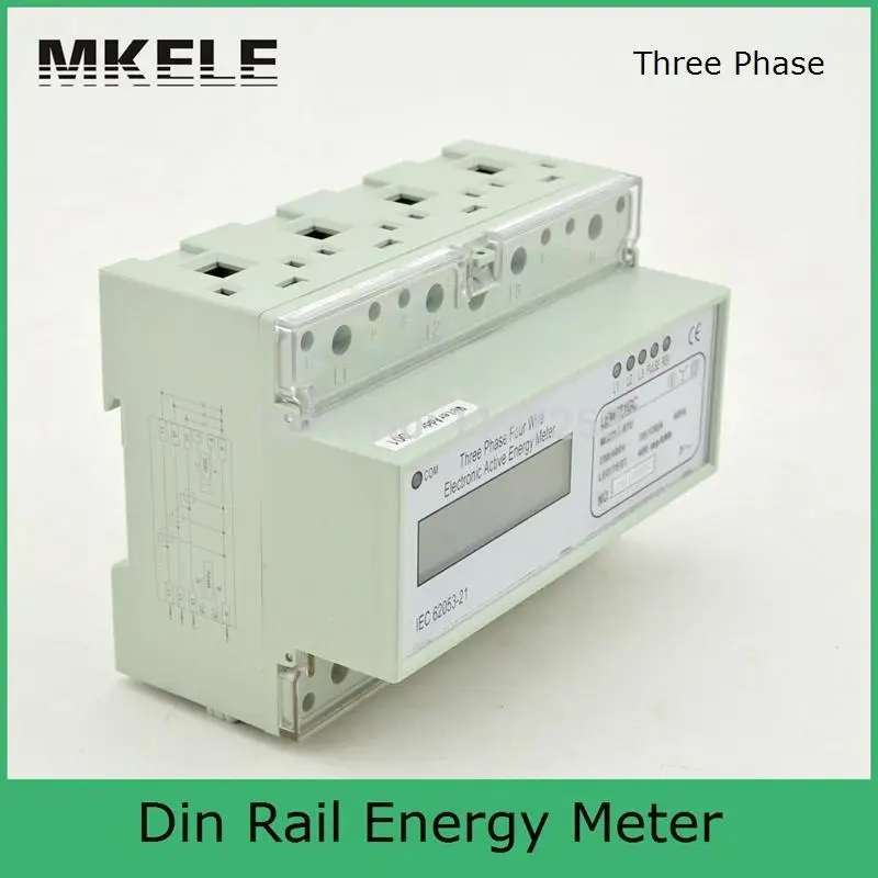 Modbus RTU din-рейка MK-LEM021GC портативный цифровой ЖК трехфазный счетчик энергии