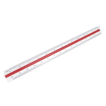 

Plastic Red Yellow Green Triangular Scale Ruler 1:100 1:200 1:250 1:300 1:400