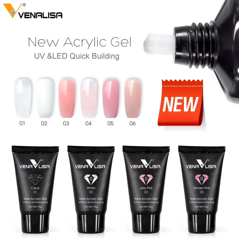 

Venalisa Nail Art Poly Gel Kits French Nail Jelly Poly Gel Acrylic Slip solutions Clearnser Plus Remover