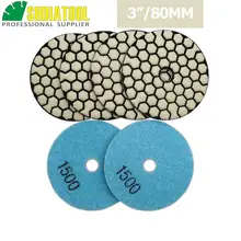 Best Price 6pcs Diameter 3"/80mm #1500 Dry Flexible polishing pad for granite & marble, sanding disc for stone without water Best Price 6pcs Diameter 3"/80mm #1500 Dry Flexible polishing pad for granite & marble, sanding disc for stone without water