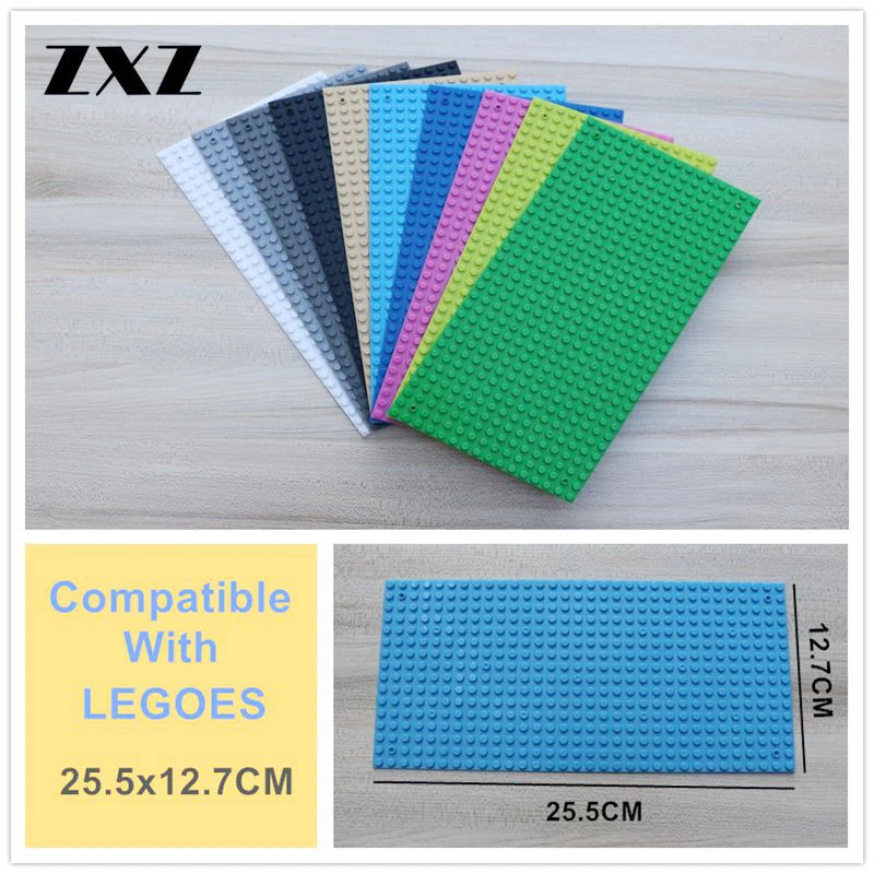 

5 PIECES Single Side Baseplate Compatible Legoes Small Bricks 16*32 Dots suitable for Children's Gift Base Plates Kids Friends