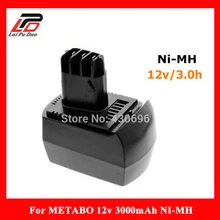 NOUVEAU 12 v 3.0Ah Ni-MH Remplacer batterie d’outils électriques pour METABO 6.02151.50 BZ12SP